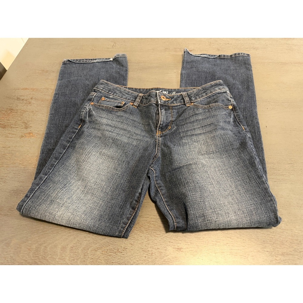 Apt. 9 Womens Bootcut Jeans Dark Wash Stretch Denim Size 8 RN 73277